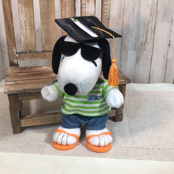 NWT Hallmark 2010 Graduate Snoopy Gift Card Holder Plush - Stands on his own! - Picture 7 of 7